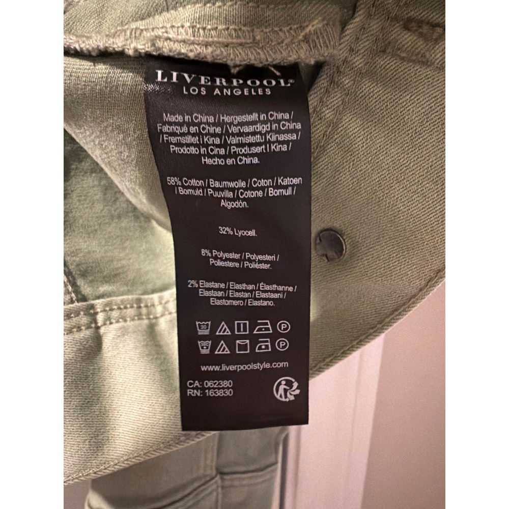 Liverpool Los Angeles Spanish Moss Green Jean Jacket LM1004WF XL NEW - Picture 6 of 7